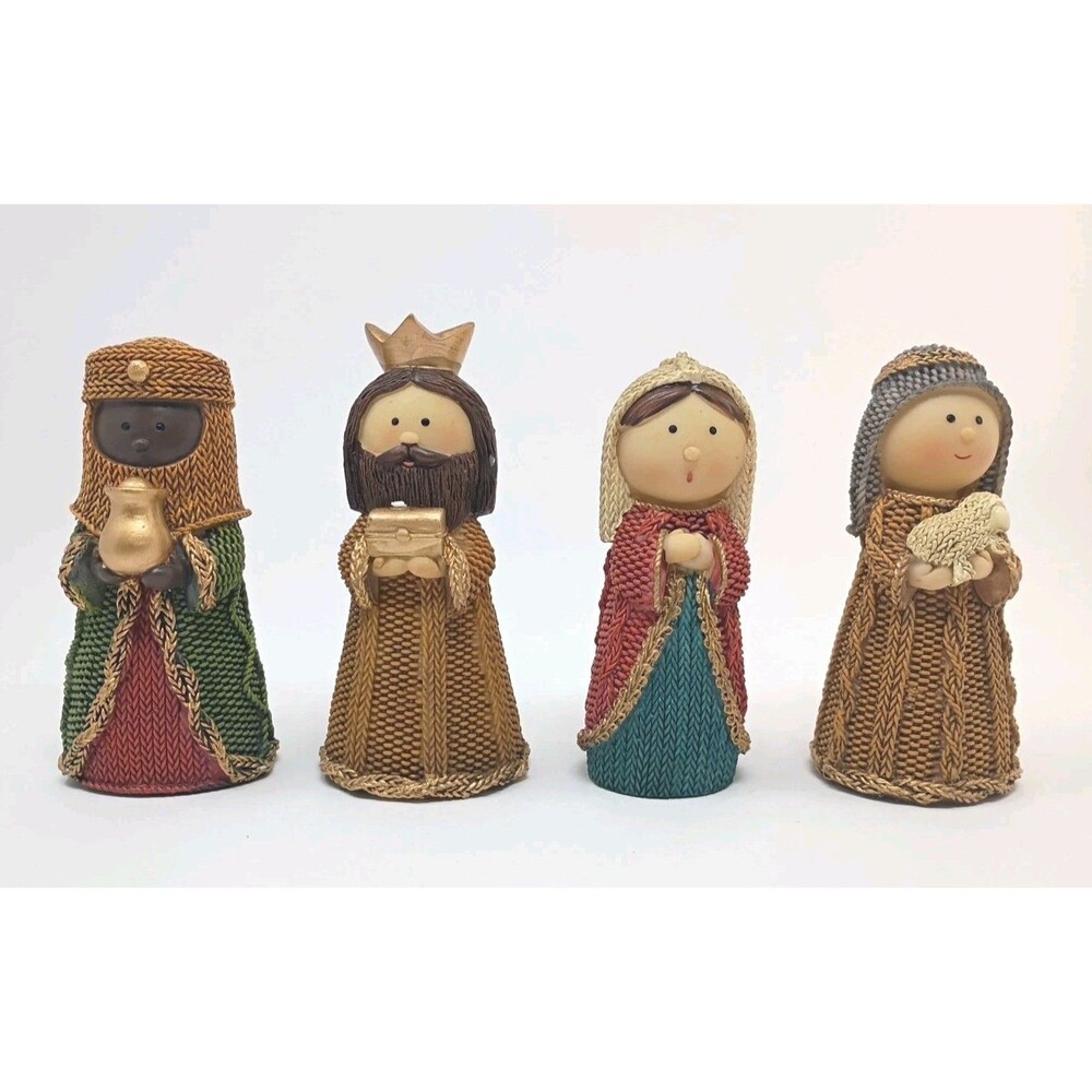 Christmas Nativity Set Tabletop Resin  Complete Set - Picture 3 of 16